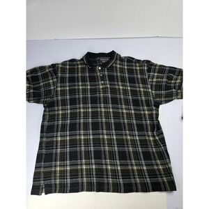 Vintage Trader Bay‎ Polo Shirt Mens L Large Striped Cotton Short Sleeve Golf Vtg